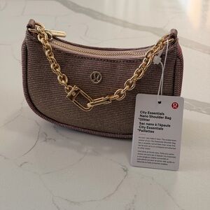 lululemon pink Glitter Nano Bag